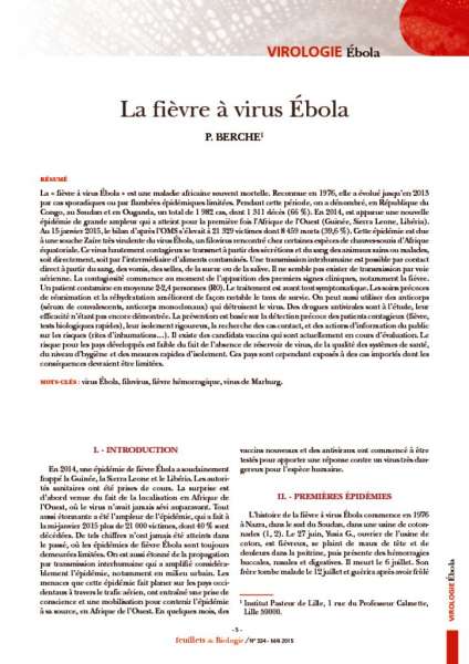 thumbnail of La fievre à Ebola