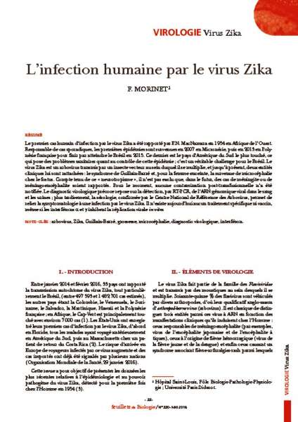thumbnail of L’infection humaine par le virus ZIKA
