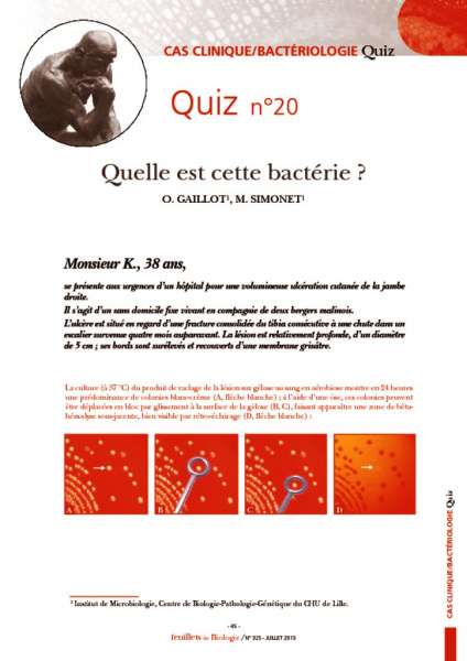 thumbnail of Quiz infectiologie